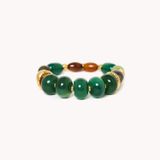 Jewelry - Stretch bracelet big stones - Agata Verde - NATURE BIJOUX