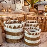 Paniers à linge - Panier à linge en Seagrass et macramé (Bali) - PO10 taille M - BALINAISA