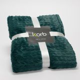 Throw blankets - PLAID CHEVRON EMERAUD130X170 - - AMADEUS