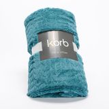 Throw blankets - PLAID CHEVRON JADE 130X170 - - AMADEUS
