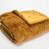 Throw blankets - PLAID LUXE CAMEL 130X170 - - AMADEUS