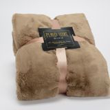 Throw blankets - PLAID LUXE TAUPE 170X240 - - AMADEUS