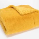 Throw blankets - PLAID LUXE MOUTARDE 170X240 - - AMADEUS