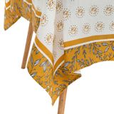 Table cloths - TABLECLOTHE EMMA MOUTARD LIN15 - - AMADEUS