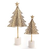 Other wall decoration - S2 SAPINS GOLD BASE WHITE - - AMADEUS