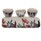 Platter and bowls - PLAT+3 BOWLS ROMANE - - AMADEUS