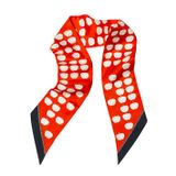 Scarves - Apple red twilly - HELLEN VAN BERKEL HEARTMADE PRINTS
