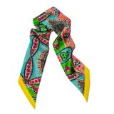 Scarves - paisley blue twilly - HELLEN VAN BERKEL HEARTMADE PRINTS