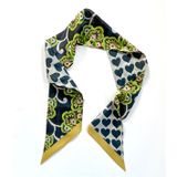 Scarves - Heart green twilly - HELLEN VAN BERKEL HEARTMADE PRINTS