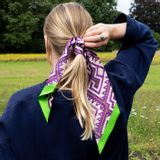 Scarves - Ikat purple twilly - HELLEN VAN BERKEL HEARTMADE PRINTS
