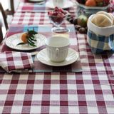 Table linen - Check Woven Cotton Tablecloth - MAHE HOMEWARE