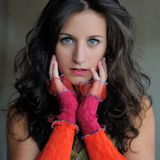 Bracelets - Pleated and tulle cuffs/mittens - MONIKA LINE-GOLZ