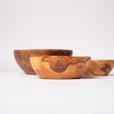 Bowls - Olive Wood Sleeping Bowls - Set of 3 - BAYU