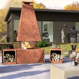 Outdoor fireplaces - XXL Pyramid fireplace - AC242