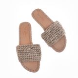 Shoes - SANDAL RAFFIA WITH SEAM - PURE YELLOW