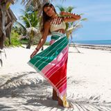 Sarongs - Ocean Nile Beach Towel 100x180cm - GREEN PETITION