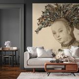 Tapestries - Wall Decor/Wallpaper ”Venus Feather" - CHARLOTTE MASSIP