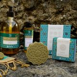 Gifts - ALEPPO SOAPS WITH WOODY FRAGRANCE - BOXES GILDED WITH HOT GOLD - JENJIS - GIFT BOX - KARAWAN AUTHENTIC