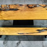 Pièces uniques - Table et banc en Kauri millénaire - KAURIDESIGN