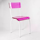 Chaises - Chaise verre acrylique coloré | Pop - LAURENT BADIER DESIGN