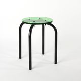 Tabourets - Tabouret verre acrylique coloré | Black Pop - LAURENT BADIER DESIGN