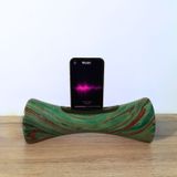 Speakers and radios - Natural green enclosure made of mango wood - COCOONME