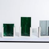 Art glass - AUYAN TEPUY/MEDELLIN triptych floral sculpture - AURORE BOUTER GLASS ART