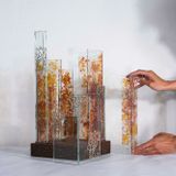 Lampes à poser - Luminaire d'ambiance . NEW-YORK . M . Collection Skyline - AURORE BOUTER GLASS ART