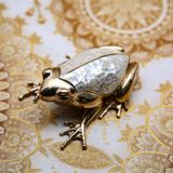 Decorative objects - Frog box made of recycled brass and natural mother-of-pearl - WILD BY MOSAIC