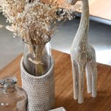 Vases - Pye rattan and white glass vase - PAGAN