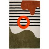 Design carpets - Orange Twist Tufted Wool Rug - COLORTHERAPIS