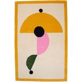 Design carpets - Asian Umbrella Flat Woven Wool Rug - COLORTHERAPIS