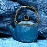 Art glass - Ball of wool teapot in pâte de verre and brass - MARIE FLAMBARD