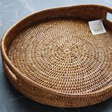 Plateaux - Plateau rond incurvé Tibaw L rotin naturel - PAGAN