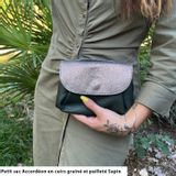 Bags and totes - Small Glitter Leather Accordion Bag - LA CARTABLIÈRE