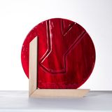 Verre d'art - Vase . BLOOD FALLS . M . Collection Time - AURORE BOUTER GLASS ART
