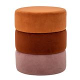 Benches - Bilbao Pouf, Orange, Polyester - BLOOMINGVILLE A/S