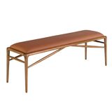 Benches - Brown leatherette stool - ANGEL CERDÁ