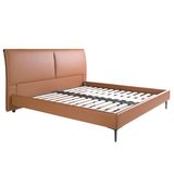Beds - Brown leatherette bed - ANGEL CERDÁ