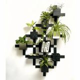 Other wall decoration - Natural slate wall planter, cross shape, 35/35/12.5 cm - LE TRÈFLE BLEU