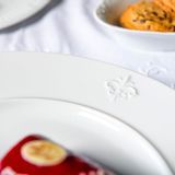 Formal plates - VICTORIA white Limoges porcelain plate - REMINISCENCE HOME