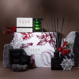 Gifts - Mistletoe Magic Hamper in Ornament Print - (Luxe Candle , Diffuser ,Car Freshner ) - SEVA HOME