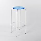 Tabourets - Tabouret Haut  verre acrylique coloré | Pop - LAURENT BADIER DESIGN