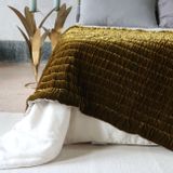 Comforters and pillows - Velvet Wavy Linen Blanket - ONCE MILANO