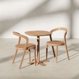Chairs for hospitalities & contracts - Udi outdoor bistro set in teak - ARIANESKÉ