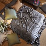 Bed linens - MARRAKECH Washed Linen Bedspread 220x280cm - DE.LENZO