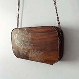 Clutches - Metal Inlay wooden Sling Bag/Clutch - THECRAFTROOT