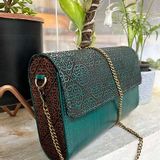 Bags and totes - Handcrafted Green Sling Bag. - THECRAFTROOT