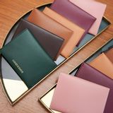 Leather goods - forest green vegan leather card holder in apple skin| made in France - CARMEN & SIMONE