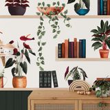 Papiers peints - Papier peint panoramique - Plantes, pots et animaux - LA TOUCHE ORIGINALE